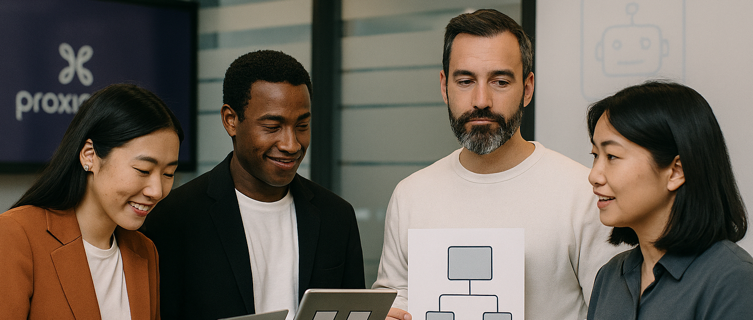 Landing page hero image Young Asian Female Software Developer Working On Computer Together With other colleagues.